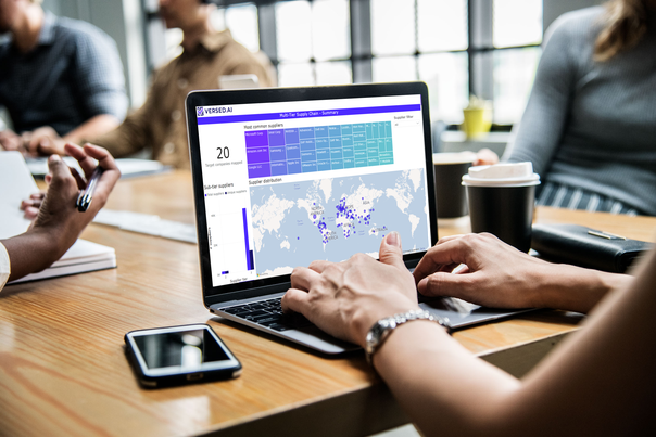 Versed AI supply chain analytics interface